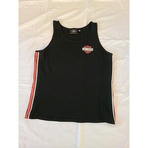 Harley-Davidson Black Muscle Tee with Red Stripes